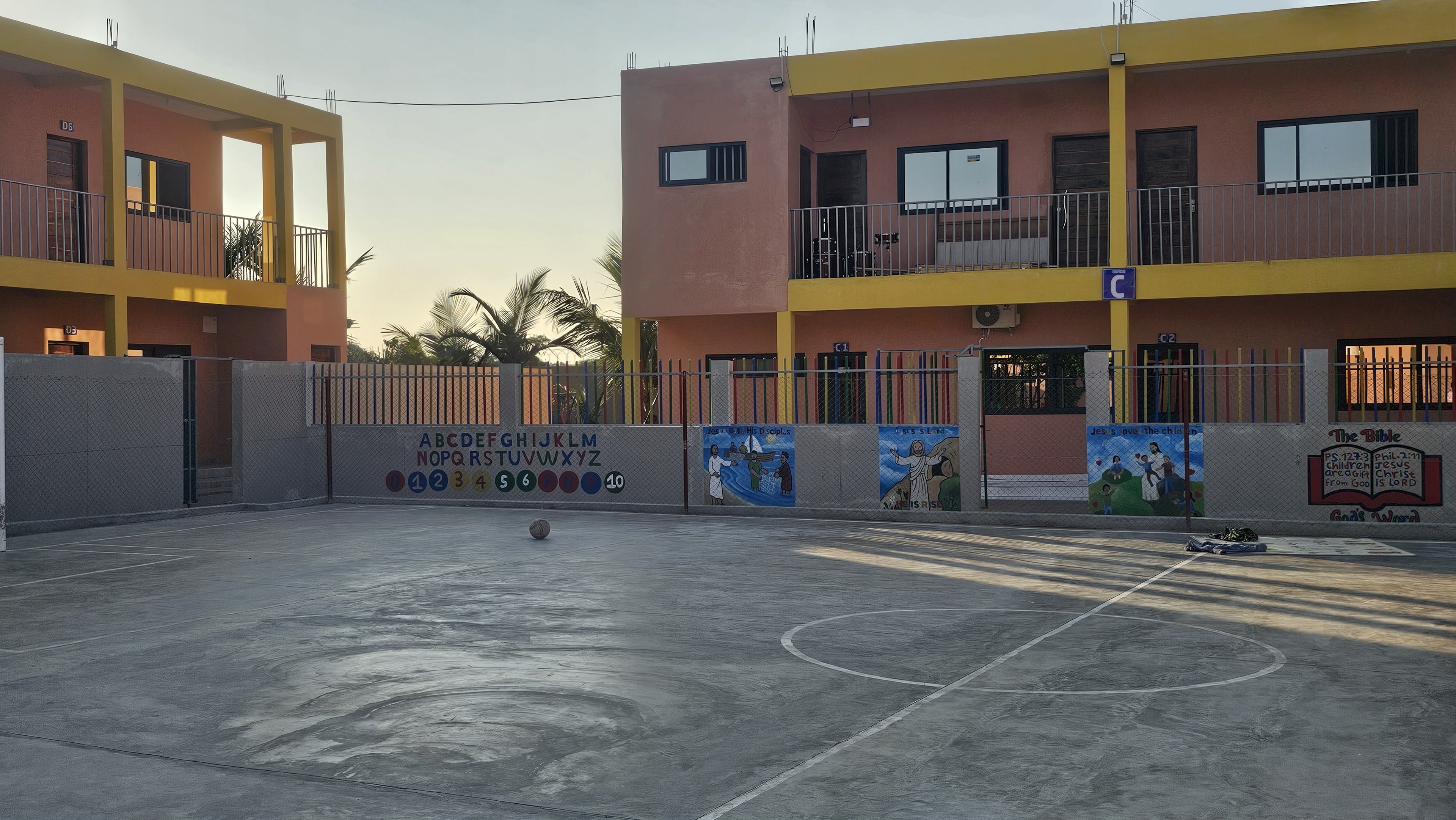 MGIS early years building and outdoor campus space