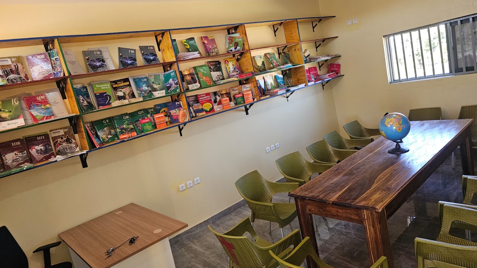 MGIS library interior with learning resources