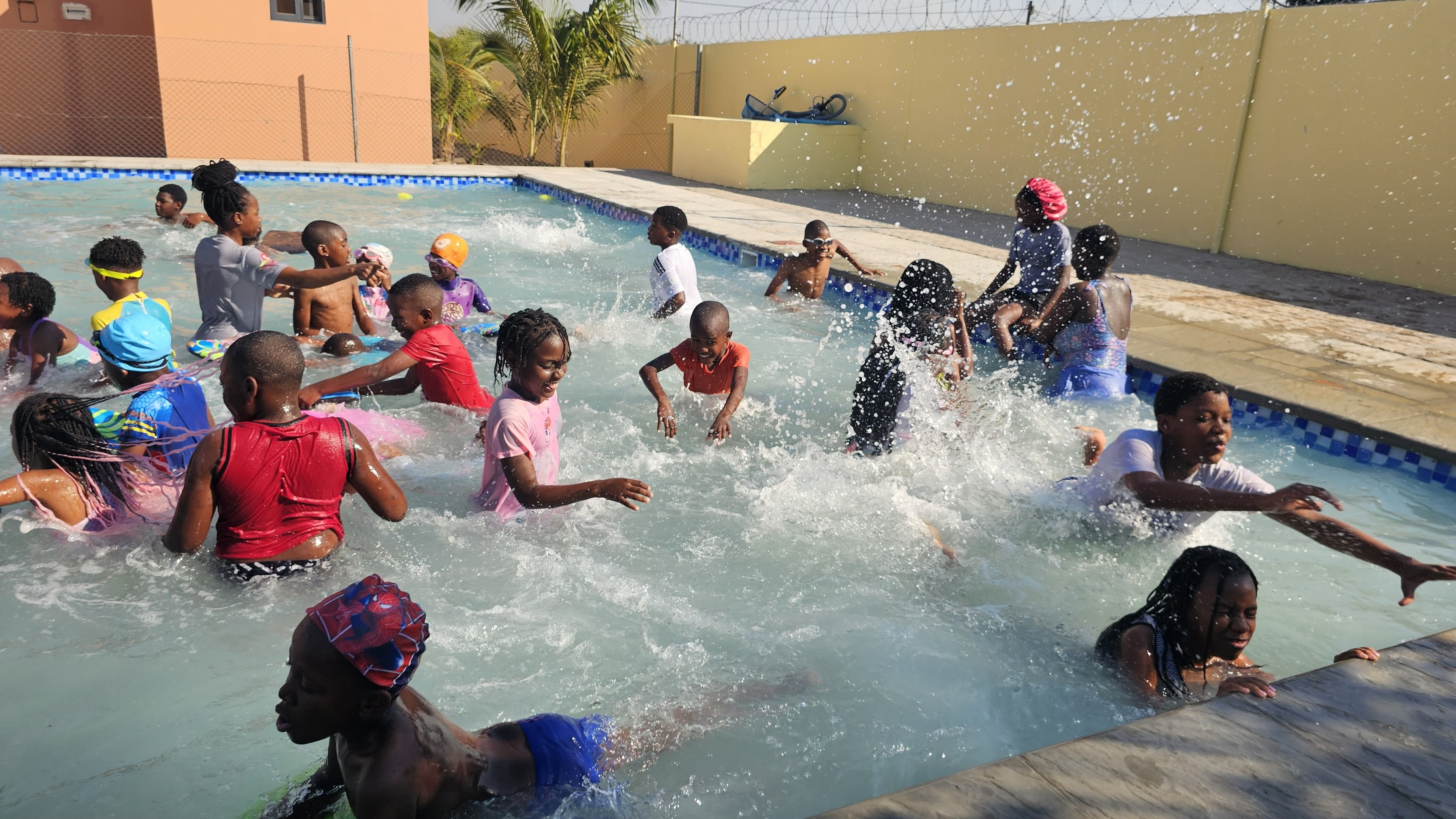 MGIS learners having fun during a pool activity